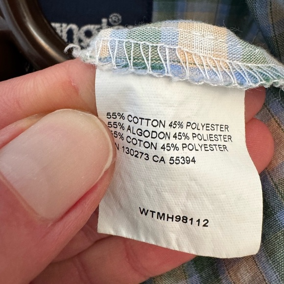 Wrangler Green Casual Button Down Shirt with Western Style - Picture 4 of 4